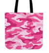 Pink Camouflage Canvas Tote Bag