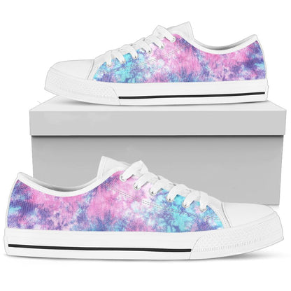 Pink & Blue Cotton Candy Tie Dye Low Top Shoes