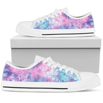 Pink & Blue Cotton Candy Tie Dye Low Top Shoes