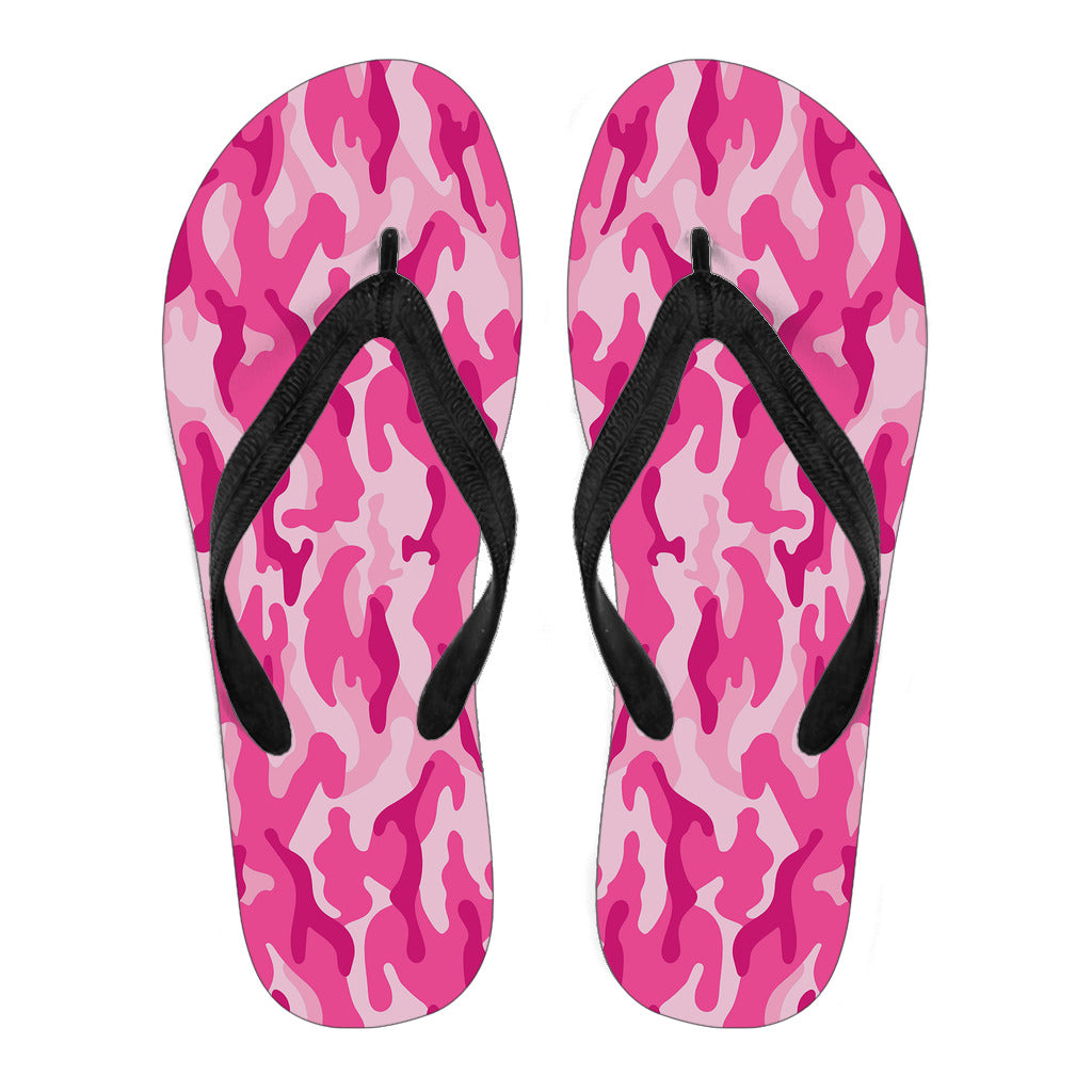 Pink Camouflage Flip Flops