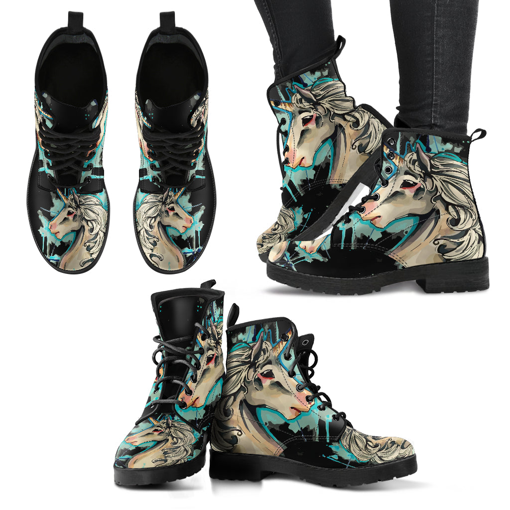 Beige Unicorn Womens Boots