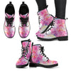 Pink Abstract Butterflies Womens Boots