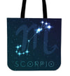 Scorpio Zodiac Canvas Tote Bag