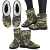 Army Green Camouflage Faux Fur Boots