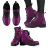 Purple Lotus Mandala Decor Womens Boots