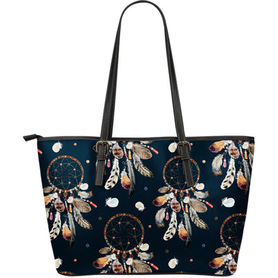 Dream Catchers Leather Tote Bag