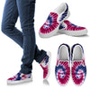 Red, White & Blue Tie Dye Print Slip On Shoes