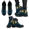 Dark Navy Blue Sun & Moon Womens Boots