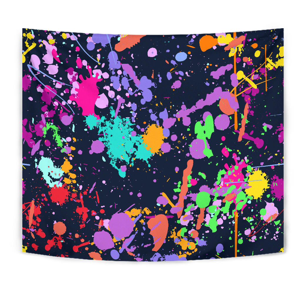 Colorful Paint Drip Abstract Art Wall Tapestry