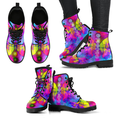 Colorful Butterfly Chakras Womens Boots