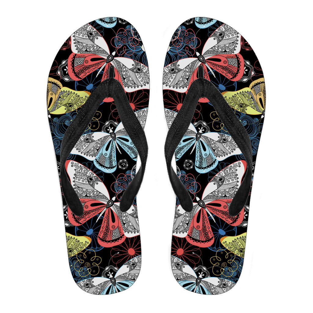 Colorful Butterflies Decor Flip Flops