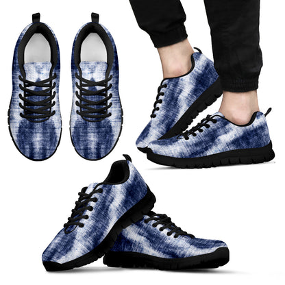 Blue Denim Abstract Sneakers