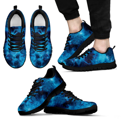 Blue Grunge Tie Dye Print Sneakers