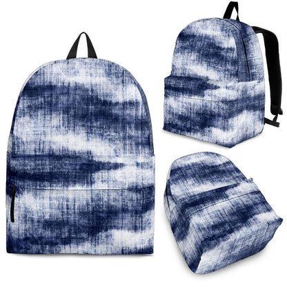 Denim Blue Abstract Backpack