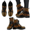 Rusty Gold Paisley Decor Womens Boots