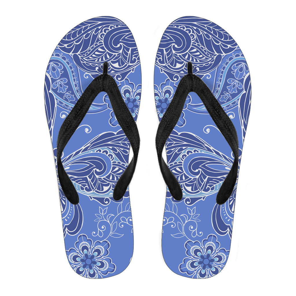 Purple Butterflies Decor Flip Flops