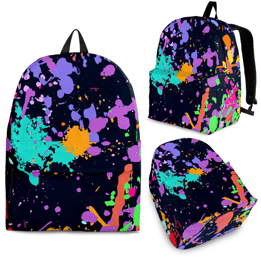 Colorful Paint Drip Abstract Art Backpack