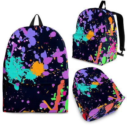 Colorful Paint Drip Abstract Art Backpack