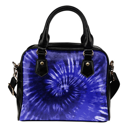 Royal Blue Tie Dye Print Shoulder Handbag