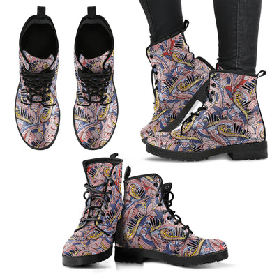 Funky Pink Musical Pattern Womens Boots