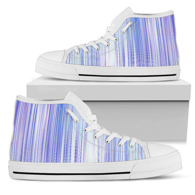 Blue & Pink Stripes High Top Shoes