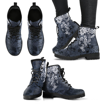 Dark Grey Gears Decor Womens Boots
