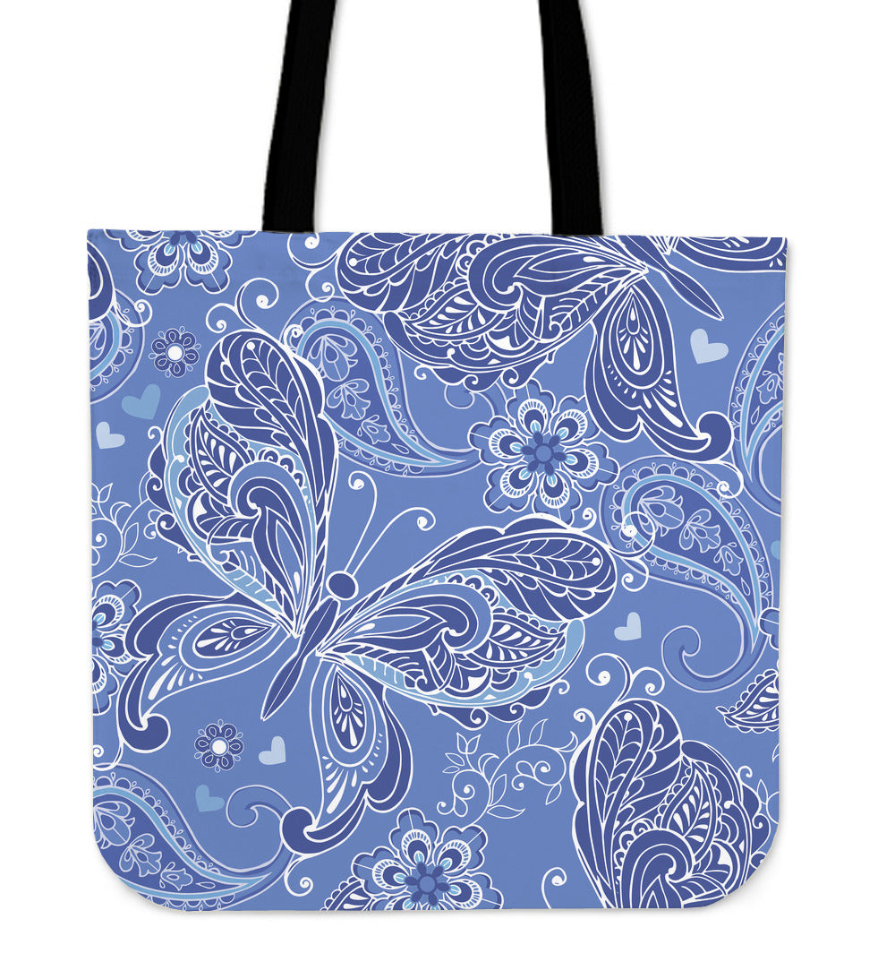 Purple Butterflies Decor Canvas Tote Bag