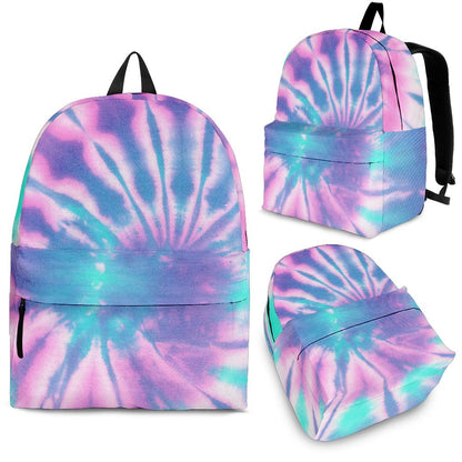 Pink Tie Dye Print Backpack