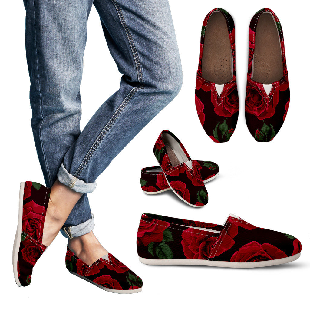 Red Roses Casual Shoes