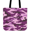 Purple Camouflage Canvas Tote Bag