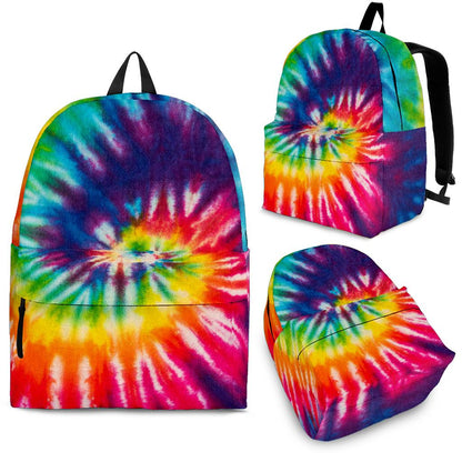 Colorful Tie Dye Print Spiral Backpack