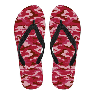 Red Camouflage Flip Flops