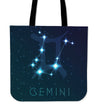 Gemini Zodiac Canvas Tote Bag