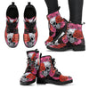 Skull & Pink Roses Womens Boots
