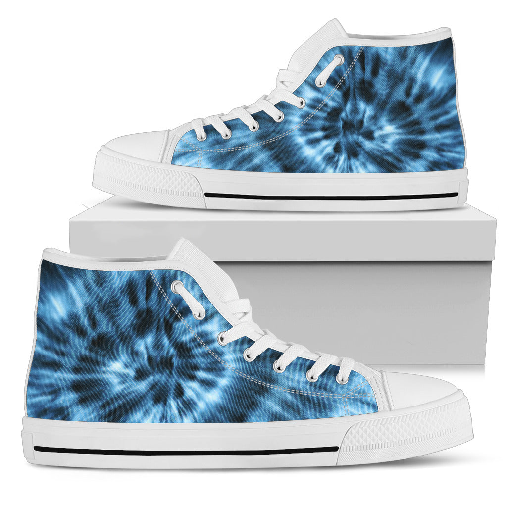 Blue Tie Dye High Top Shoes