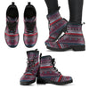 Red Boho Stripe Womens Boots