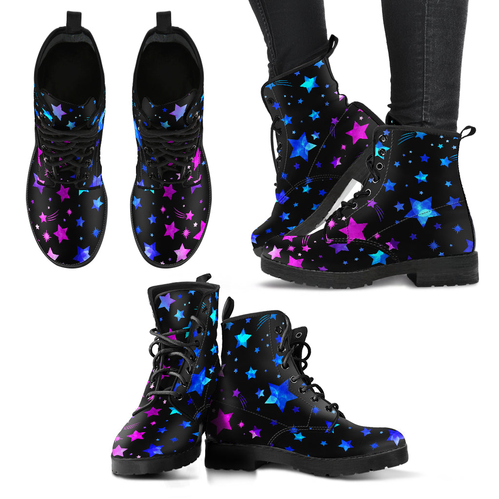 Pink & Purple Stars Womens Boots