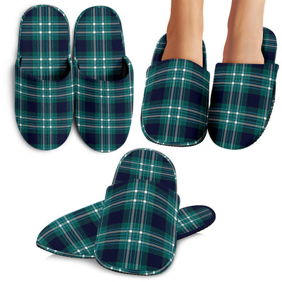 Green Plaid Slippers