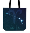 Aries Zodiac Canvas Tote Bag