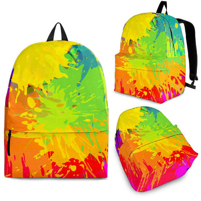 Colorful Paint Splatter Abstract Art Backpack