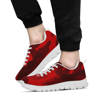 Dark Red Camouflage Sneakers