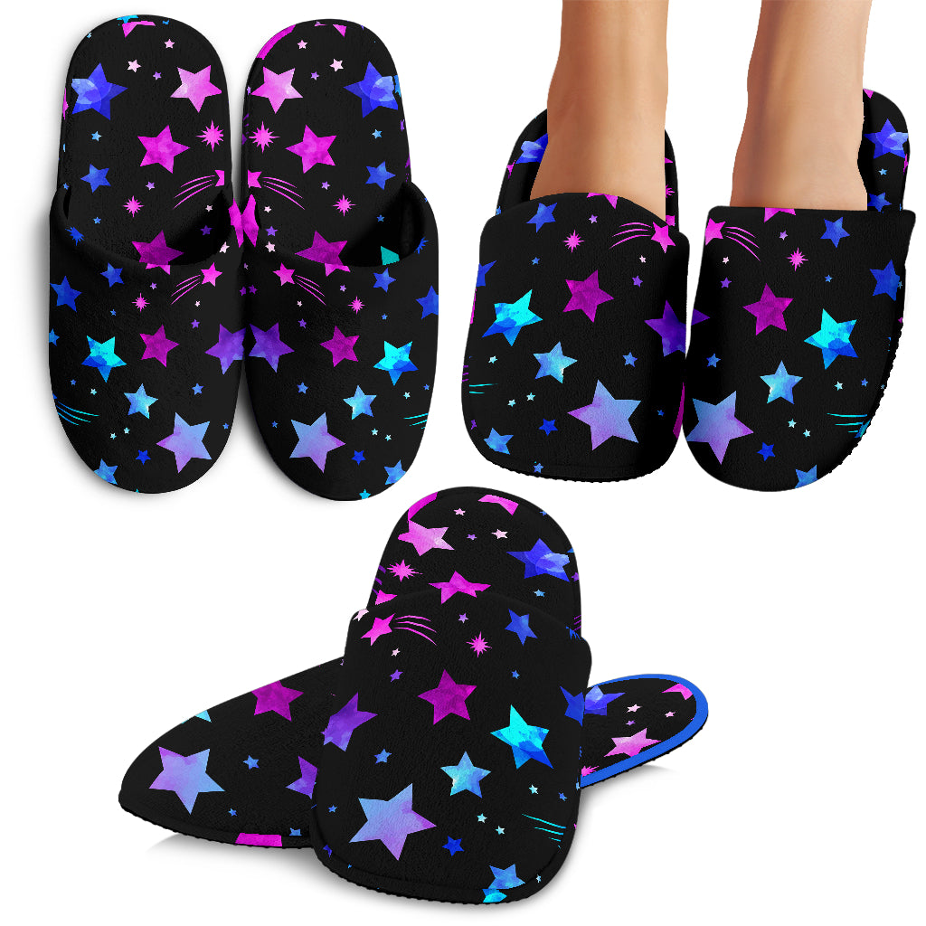Pink & Purple Stars Slippers