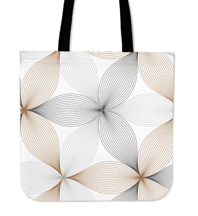 Floral Stars Pattern Canvas Tote Bag