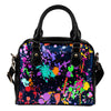 Colorful Paint Drip Abstract Art Shoulder Handbag