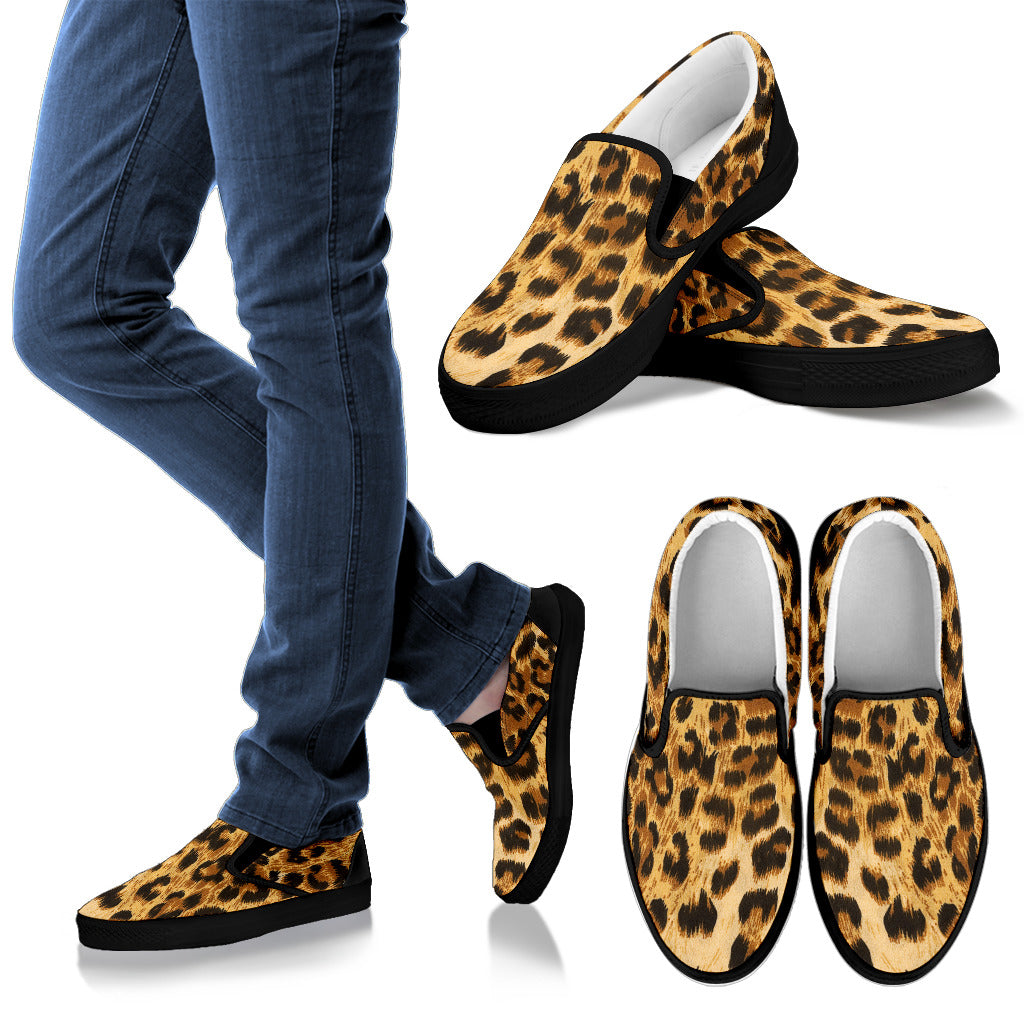 Leopard Cheetah Animal Print Slip On Shoes