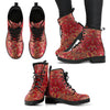 Red Peace Sign Hippie Decor Womens Boots