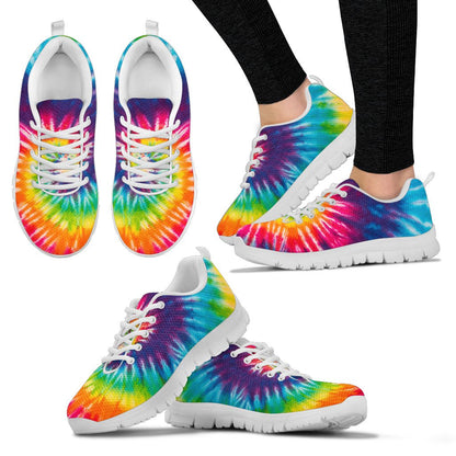 Colorful Tie Dye Print Spiral Sneakers