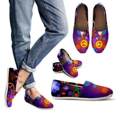 Colorful Peace Signs Casual Shoes