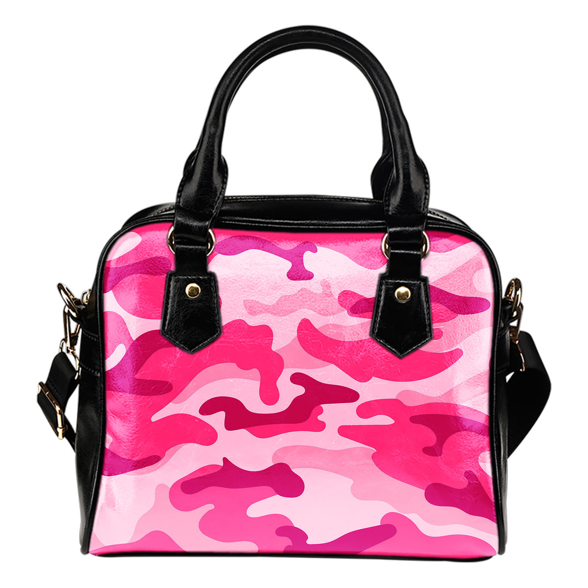 Pink Camouflage Shoulder Handbag