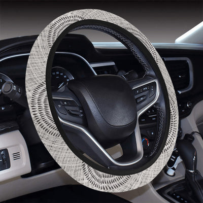 Grey Abstract Circles Steering Wheel Cover